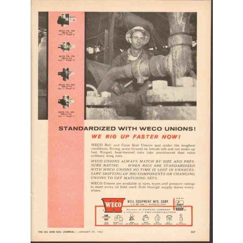 WELL EQUIPMENT MFG CORP 1962 WECO Standardized vintage ad