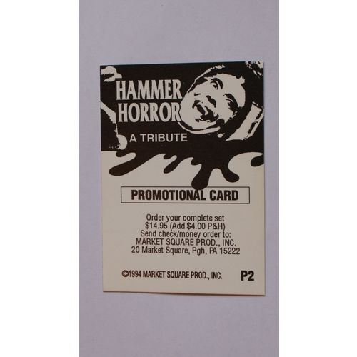 Hammer Horror Promo trading card # P2 (A) 1994 Market Square