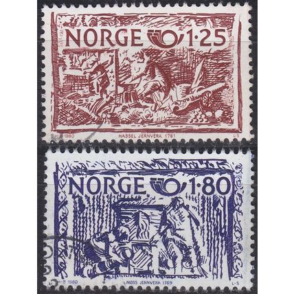 NORWEGEN NORWAY [1980] MiNr 0821-22 ( O/used )