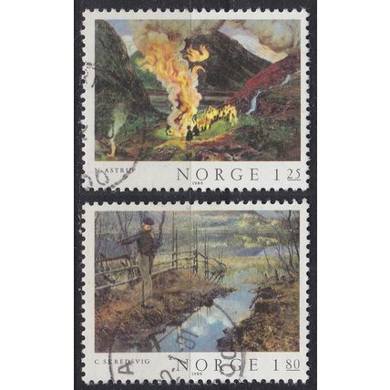 NORWEGEN NORWAY [1980] MiNr 0823-24 ( O/used ) Gemälde