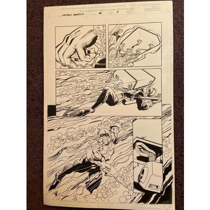 Captain America #46 p9 (2001) Jurgens/Layton Cap Undersea Battle