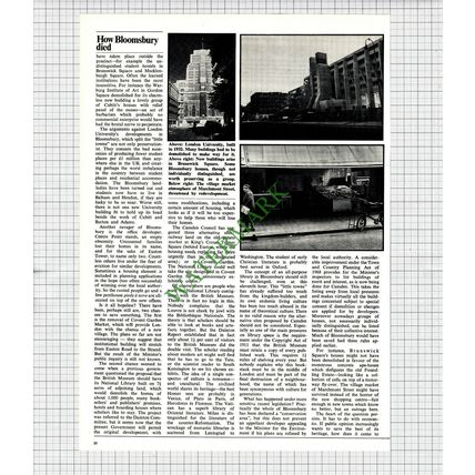 Bloomsbury London - 1971 Article