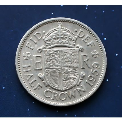 1959 Queen Elizabeth II Cupro-Nickel Half-crown 2/6 Great Britain UK English No2