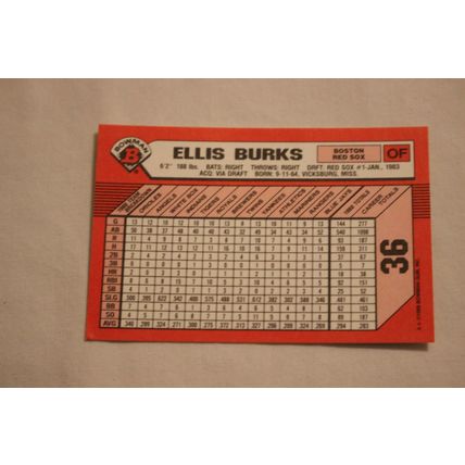 Ellis Burks 1989 Bowman TIFFANY NO. 36