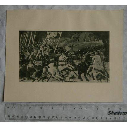 1902 illustration: The Battle of Sant' Egidio by Paolo Uccello