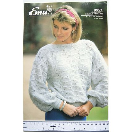Vintage: Emu 3991 lacy sweater DK