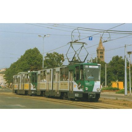 Potsdam 022 041 KT4D Tram CKD Praha Hauptbahnhof Postcard