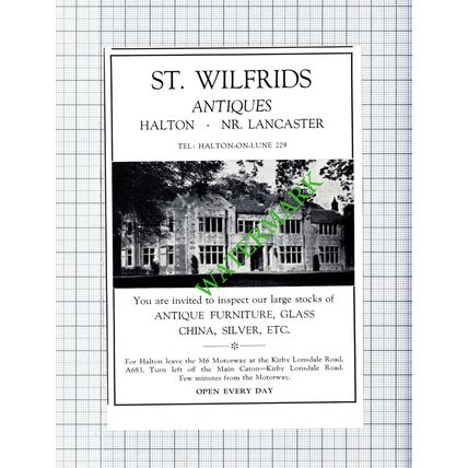 St Wilfrieds Antiques Halton Lancaster Advert - 1966 Cutting