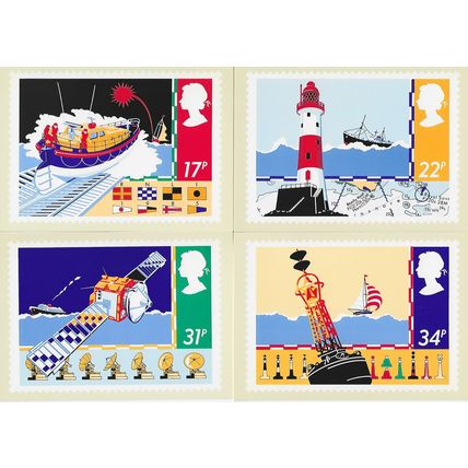 GB 1985 June PHQ M set of 4 Safety at Sea