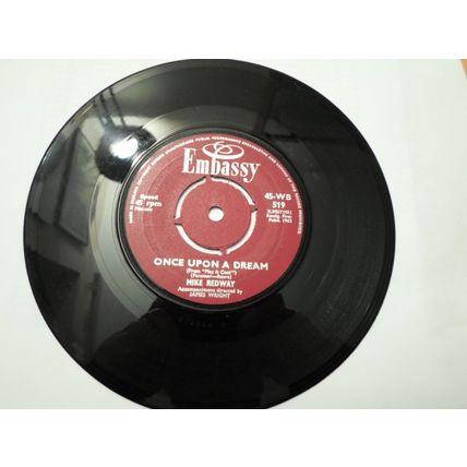 7" 1962. MIKE REDWAY .THINGS .45-WB 519..ONCE UPON A DREAM. ,EMBASSY .EXCELLENT