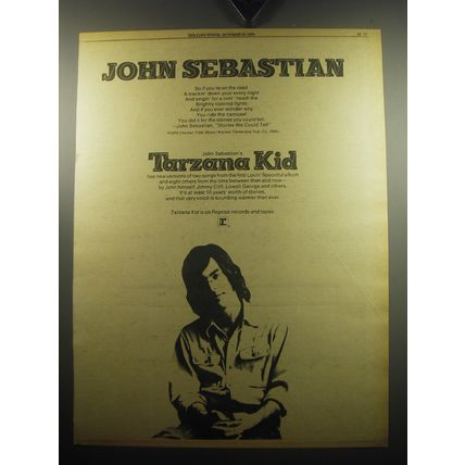 1974 John Sebastian Tarzana Kid Album Advertisement