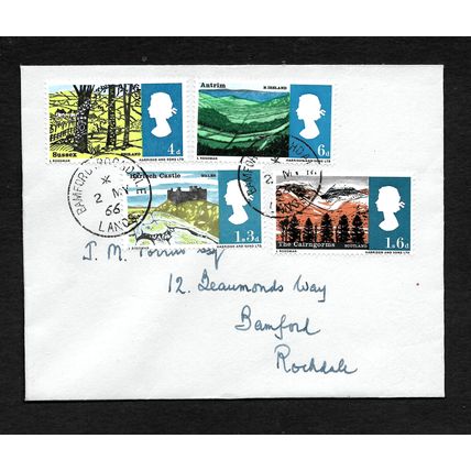 GREAT BRITAIN 1966 2nd MAY LANDSCAPES SG689 /692 4 VALS PLAIN FIRST DAY COVER