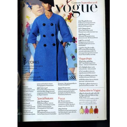 Vogue UK British Magazine September 2008 September KAREN ELSON Nick Knight EXC.