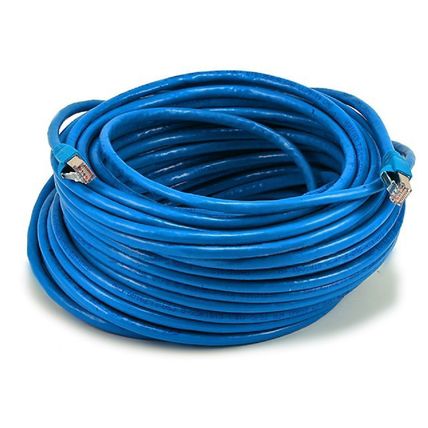 150 ft. CAT6a Shielded (10 GIG) STP Network Cable w/ Metal Connectors - Blue