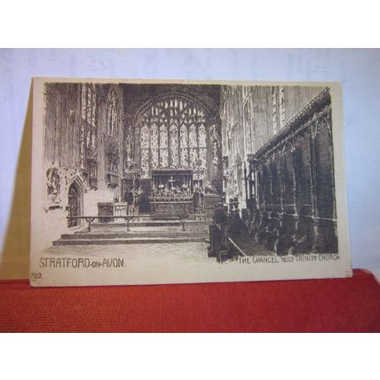 HOLY TRINITY CHURCH, STRATFORD UPON AVON, WARWICKSHIRE. used postcard. 1906 pm =