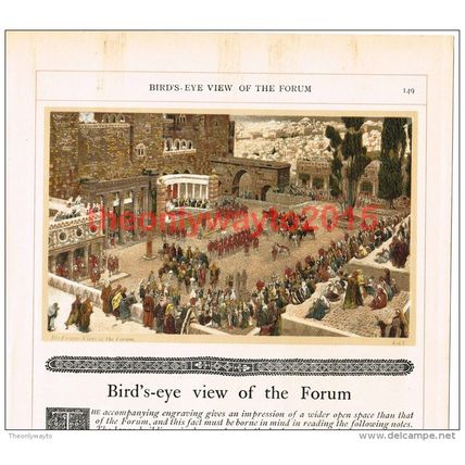 Birds Eye View of the Forum, J J Tissot, Book Illustration (Print), c1897