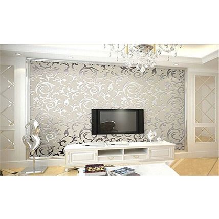 Hanmero Victorian Damask Embossed Textured Non Woven Flocking Wallpaper QZ0113