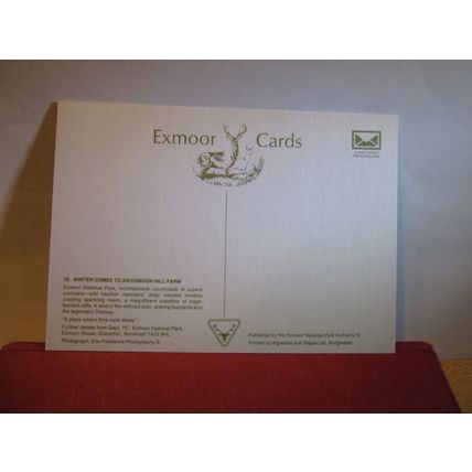 AN EXMOOR HILL FARM, DEVON unused postcard. Exmoor National Park =