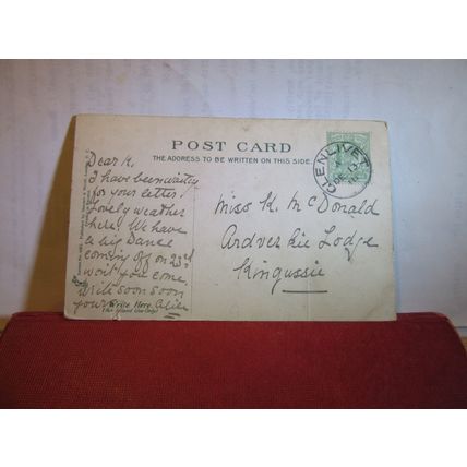 BATHING BEAUTIES, BATHING HUT used antique postcard by Stewart & Woolf 1910 pm =