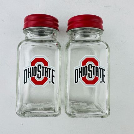 Ohio State University Buckeyes Diner Style Salt & Pepper Shakers Vintage 50s
