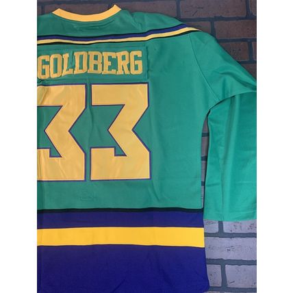 MIGHTY DUCKS (Goldberg) Headgear Classics Hockey Green Jersey ~Never Worn~ 2XL