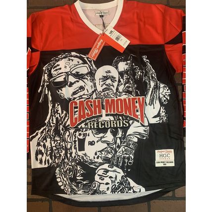 CASH MONEY Headgear Classics Hockey Red Jersey ~Never Worn~ XL XXL