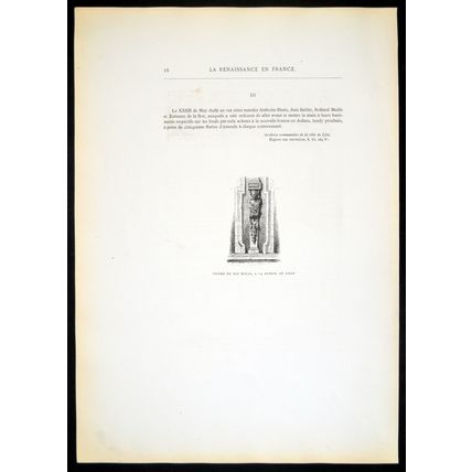 FIGURE DU ROI MIDAS, A LA BOURSE DE LILLE 1879 Jean Eugène Sadoux ETCHING