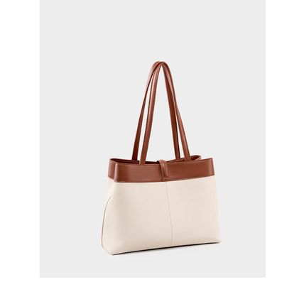Genuine Leather Women Tote Bags Brown