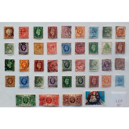 BRITISH STAMPS - VARIOUS DENOMINATIONS. LOT 97. (see description)