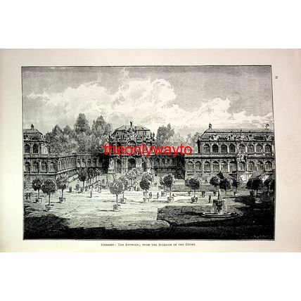 Dresden, The Zwinger From Interior Of The Court, Book Illustration (Print), 1893
