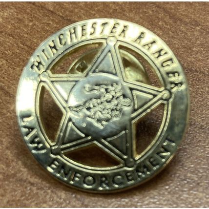 Winchester Ranger Law Enforcement Western Mini Sheriff Badge Pin New NOS 1990s?