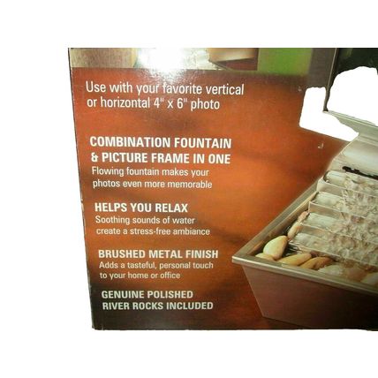 Homedics Envirascape Combination Picture Frame & Relaxation Fountain 4"x6" Photo