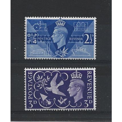 GB.Peace set of 2.Mounted Mint.Jul25b