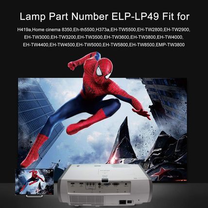 V13H010L49 Replacement Lamp for Projector,Compatible with EPSON Elplp49,Home Cin