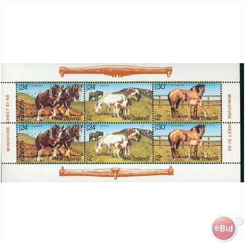New Zealand stamps 1984 - SG MS1348 - Horses MNH