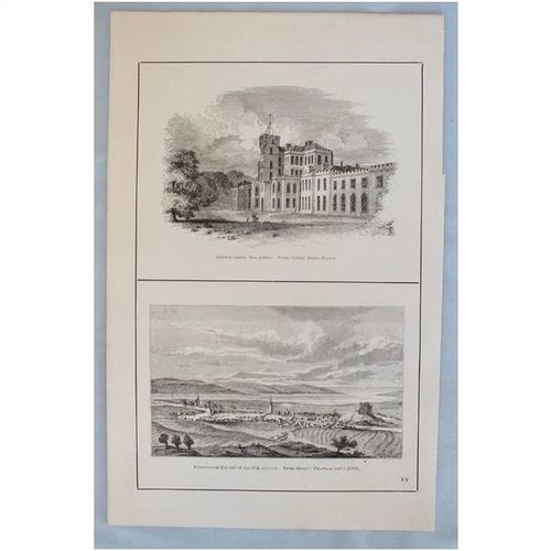 Inverness & Gordon Castle Morayshire - Antique Scottish Print, Circa 1880s