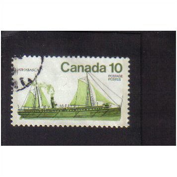 1976 canada athabasca steamer 10c f/u sg854