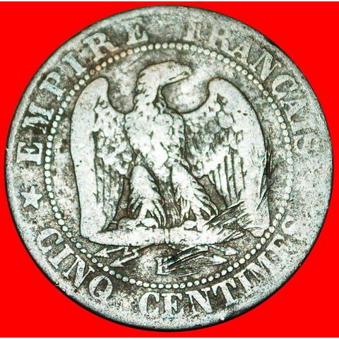 NAPOLEON III (1852-1870): FRANCE ★ 5 CENTIMES 1854BB! LOW START★NO RESERVE!