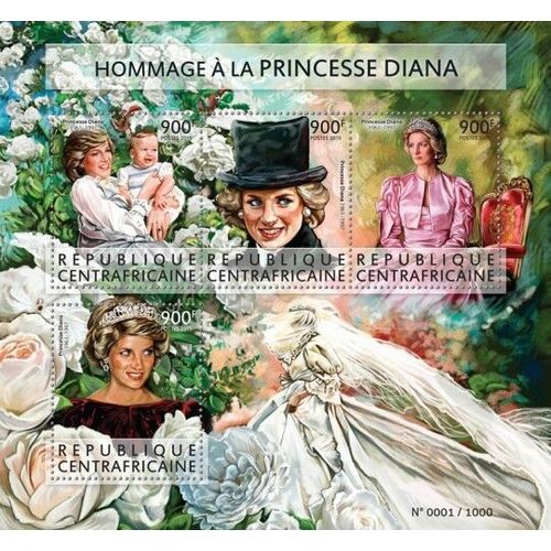 CENTRAL AFRICA 2015 SHEET MNH PRINCESS DIANA ROYALTY 3