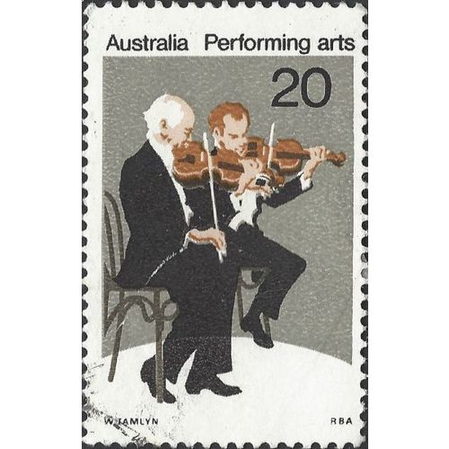 AUSTRALIA, MUSIC, Violinists, grey 1977, 20c, #4