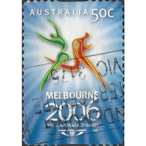 AUSTRALIA, SPORT, Melbourne Commonwealth Games, blue 2006, 50c, #7