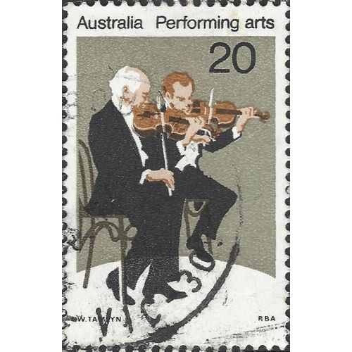 AUSTRALIA, MUSIC, Violinists, grey 1977, 20c, #3