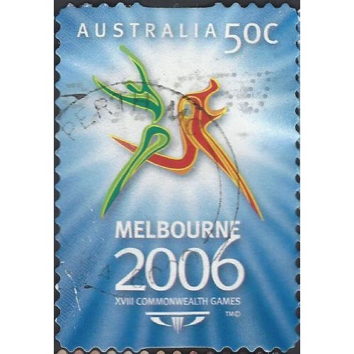 AUSTRALIA, SPORT, Melbourne Commonwealth Games, blue 2006, 50c, #10