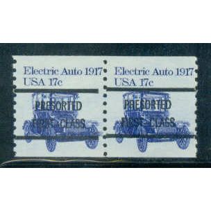 1906a 17c Electric Auto Fine MNH Dry Gum Gap Pair PreCnx Type A W0193