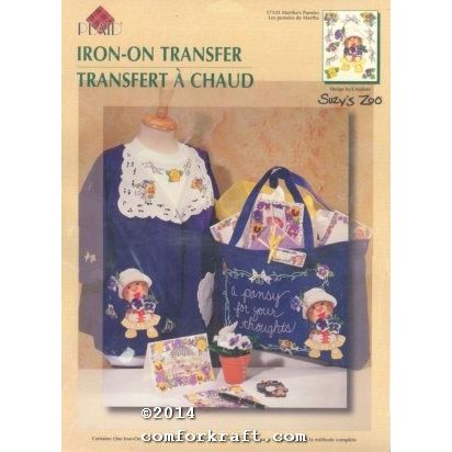 Marthas Pansies 57335 Iron-On Transfer