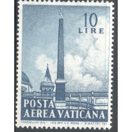 Vatican 1959 - 10L green/blue - St. Peter's Basilica - MH 2