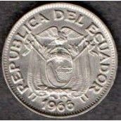 Coins. Ecuador 1966 20 Centavos Value