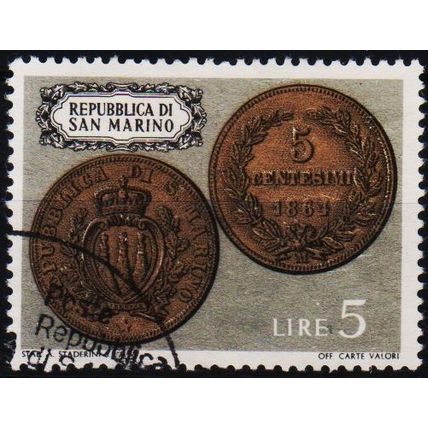 San Marino. 1972 5L S.G.952 Used