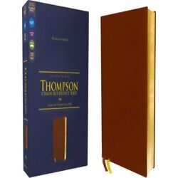 Niv, Thompson Chain-Reference Bible, Genuine Leather, Buffalo, Brown, Red Letter
