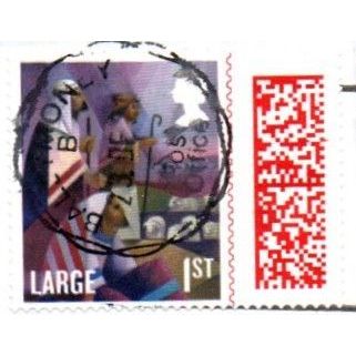 2021 Christmas. 1st Large Self Ad Die cut. With QR Code. Fine Used On Piece